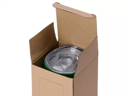 Термокружка Sense Gum, soft-touch, непротекаемая крышка, 370мл, крафтовая упаковка, зеленый, фото 7