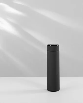 Термос "Бостон next" 500 мл с индикацией температуры, soft touch, сменная батарейка, черный, фото 2