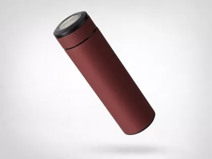 Термос «Confident» с покрытием soft-touch 420мл, бургунди, фото 7