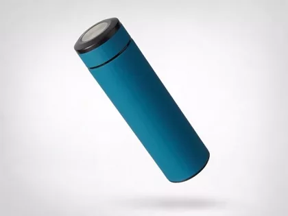 Термос «Confident» с покрытием soft-touch 420мл, индиго, фото 7