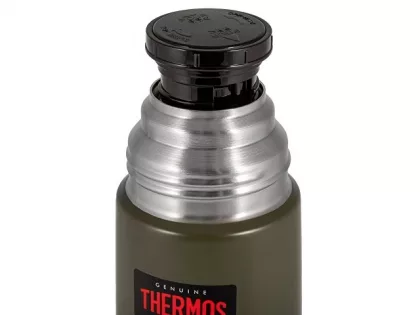 Термос из нерж. стали тм THERMOS FBB-1000AG 1L, зеленый, фото 3