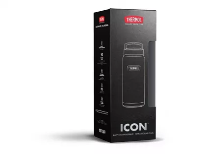 Термос из нерж. стали тм THERMOS IS-212 GT 1.2L, темно-серый, фото 8