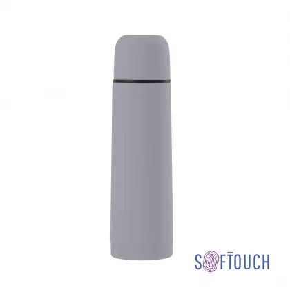 Термос "Крит" 500 мл, покрытие soft touch, серый