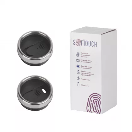 Термостакан "Эльбрус", покрытие soft touch, синий, фото 5