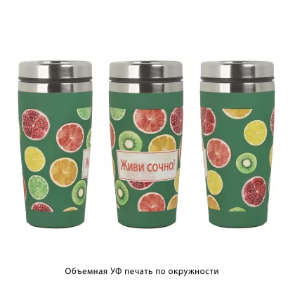 Термостакан "Эльбрус", покрытие soft touch, зеленый, фото 5