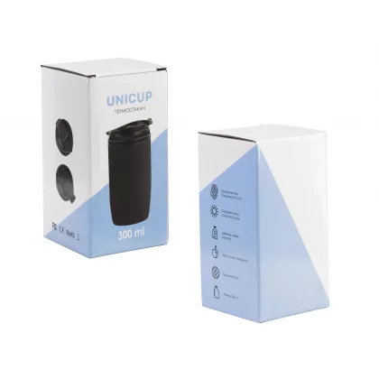 Термостакан "Unicup_Поезд" 300 мл, покрытие soft touch, красный, фото 4