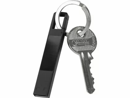 USB 2.0- флешка на 32 Гб c подсветкой логотипа «Hook LED», темно-серый, белая подсветка, фото 4