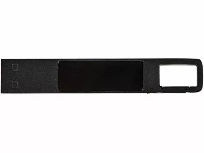 USB 2.0- флешка на 32 Гб c подсветкой логотипа «Hook LED», темно-серый, белая подсветка, фото 2
