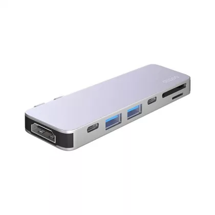 USB-C адаптер для MacBook 7-в-1, серебро, Deppa, фото 2