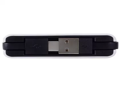 USB-хаб «Hubix» с коннектором 2-в-1 USB-C и USB-A, 2.0, белый, фото 6