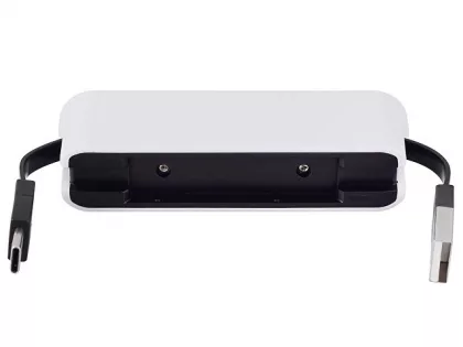USB-хаб «Hubix» с коннектором 2-в-1 USB-C и USB-A, 2.0, белый, фото 4