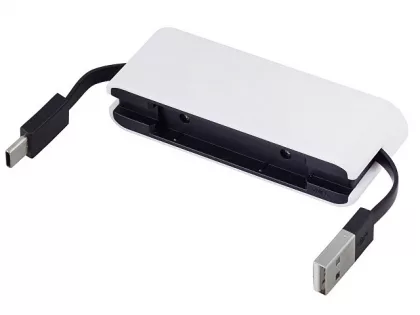USB-хаб «Hubix» с коннектором 2-в-1 USB-C и USB-A, 2.0, белый, фото 3