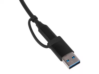 USB-хаб «Link» с коннектором 2-в-1 USB-C и USB-A, 2.0/3.0, черный, фото 4