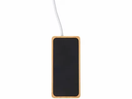 USB хаб с подсветкой лого «Reedia S5», 3*USB, 1*Type C, бамбук, черный, фото 4