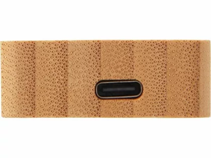 USB хаб с подсветкой лого «Reedia S5», 3*USB, 1*Type C, бамбук, черный, фото 7