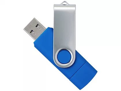 USB3.0/USB Type-C флешка на 16 Гб «Квебек C», синий, фото 3