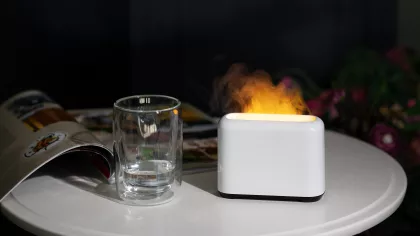 Увлажнитель "Flame" с эффектом пламени, белый, фото 1