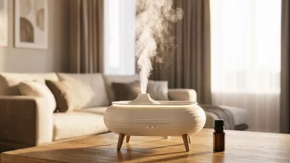 Увлажнитель воздуха "Smart Air" с bluetooth-колонкой, мелодиями и релаксирующими шумами, с подсветкой и ароматизатором, белый, фото 4