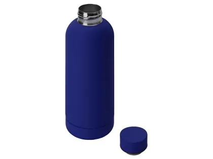 Вакуумная термобутылка "Cask" Waterline, soft touch, 500 мл, синий, фото 3