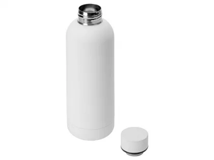Вакуумная термобутылка "Cask" Waterline, soft touch, 500 мл, тубус, белый, фото 3