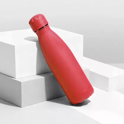 Вакуумная термобутылка "Vacuum bottle C1", soft touch, 500 мл, красный (Р)
