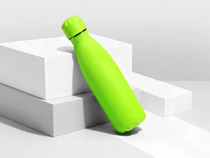 Вакуумная термобутылка "Vacuum bottle C1", soft touch, 500 мл, зеленое яблоко