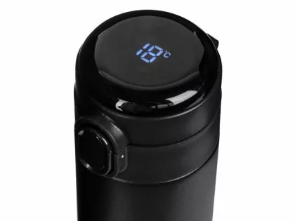 Вакуумная термокружка Waterline с медной изоляцией «Bravo», 400 мл, тубус, черный, фото 5