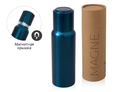 Вакуумный термос c магнитной крышкой "Magne", 500 мл, темно-синий