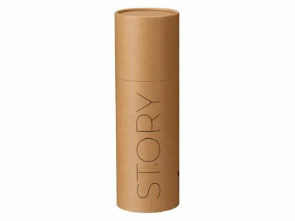 Вакуумный термос "Story" c покрытием powder, тубус, черный, фото 10