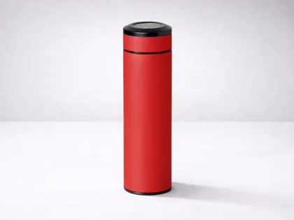 Вакуумный термос "Vacuum Flask C1", soft touch, 420мл, красный, фото 13