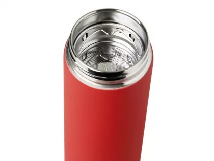 Вакуумный термос "Vacuum Flask C1", soft touch, 420мл, красный, фото 10
