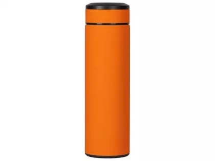 Вакуумный термос "Vacuum Flask C1", soft touch, 420мл, оранжевый, фото 4