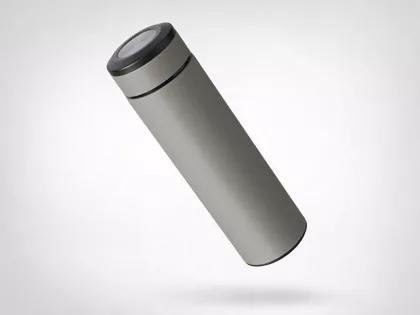 Вакуумный термос "Vacuum Flask C1", soft touch, 420мл, серый, фото 7