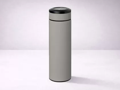 Вакуумный термос "Vacuum Flask C1", soft touch, 420мл, серый, фото 12