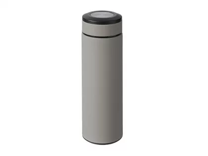 Вакуумный термос "Vacuum Flask C1", soft touch, 420мл, серый