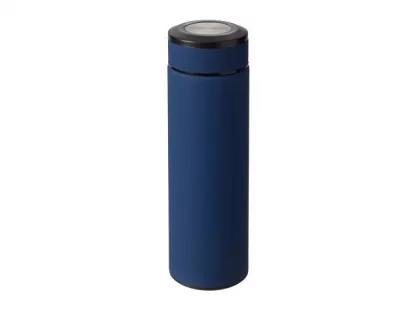 Вакуумный термос "Vacuum Flask C1", soft touch, 420мл, темно-синий