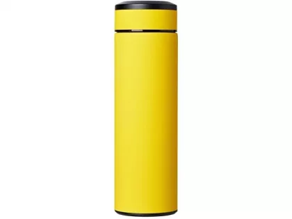 Вакуумный термос "Vacuum Flask C1", soft touch, 420мл, желтый, фото 4