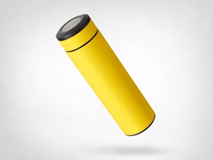 Вакуумный термос "Vacuum Flask C1", soft touch, 420мл, желтый, фото 7