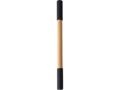 Вечный карандаш и ручка из бамбука "Black bamboo", натуральный и черный, фото 3