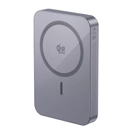 Внешний АКБ NRG Max Qi2.2 10000 мА-ч, 25Вт MageSafe, серый, Deppa, фото 2
