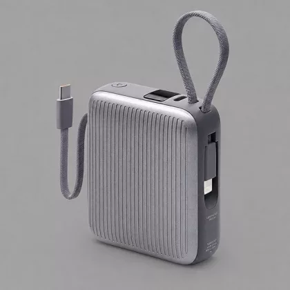 Внешний АКБ NRG Turbo Cable 10000 mAh, 22,5Вт, графит, Deppa, фото 1