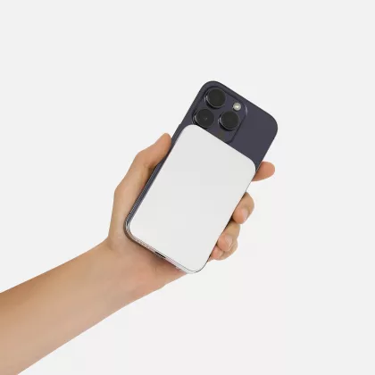 Внешний аккумулятор Артекс PD (Artex PD) 5000mAh с функцией беспроводной зарядки 15W, серебряный, фото 9