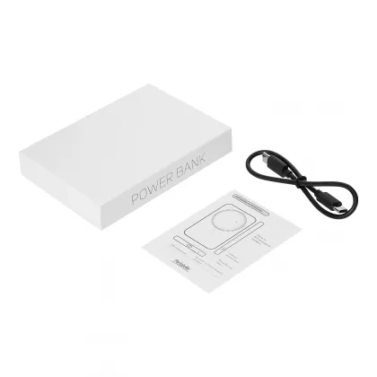 Внешний аккумулятор Артекс PD (Artex PD) 5000mAh с функцией беспроводной зарядки 15W, серебряный, фото 11