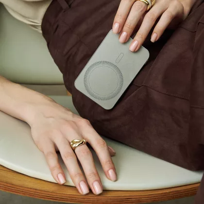 Внешний аккумулятор Артекс PD (Artex PD) 5000mAh с функцией беспроводной зарядки 15W, титановый, фото 11
