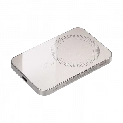 Внешний аккумулятор Артекс PD (Artex PD) 5000mAh с функцией беспроводной зарядки 15W, титановый