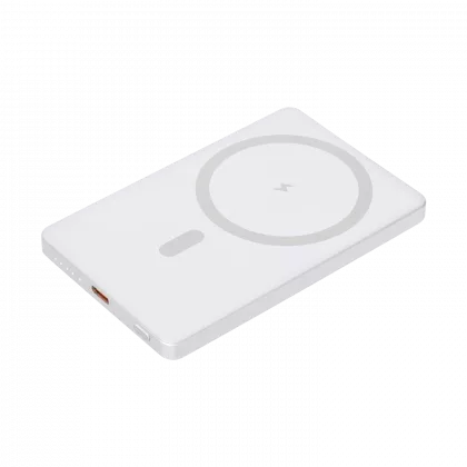 Внешний аккумулятор Атлантис (Atlantis) PD 5000mAh с функцией беспроводной зарядки 15W, серебряный