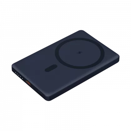 Внешний аккумулятор Атлантис (Atlantis) PD 5000mAh с функцией беспроводной зарядки 15W, синий