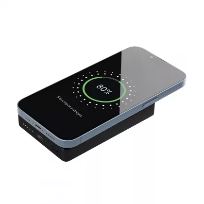 Внешний аккумулятор Атлантис Плюс PD (Atlantis PD Plus) 10000mAh с функцией беспроводной зарядки 15W, черный, фото 8