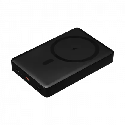 Внешний аккумулятор Атлантис Плюс PD (Atlantis PD Plus) 10000mAh с функцией беспроводной зарядки 15W, черный