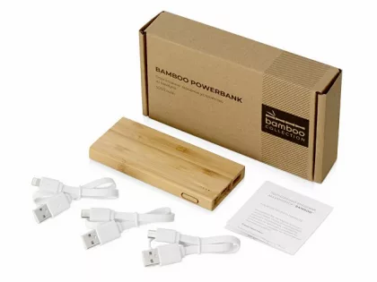 Внешний аккумулятор из бамбука "Bamboo", 5000 mAh, фото 10